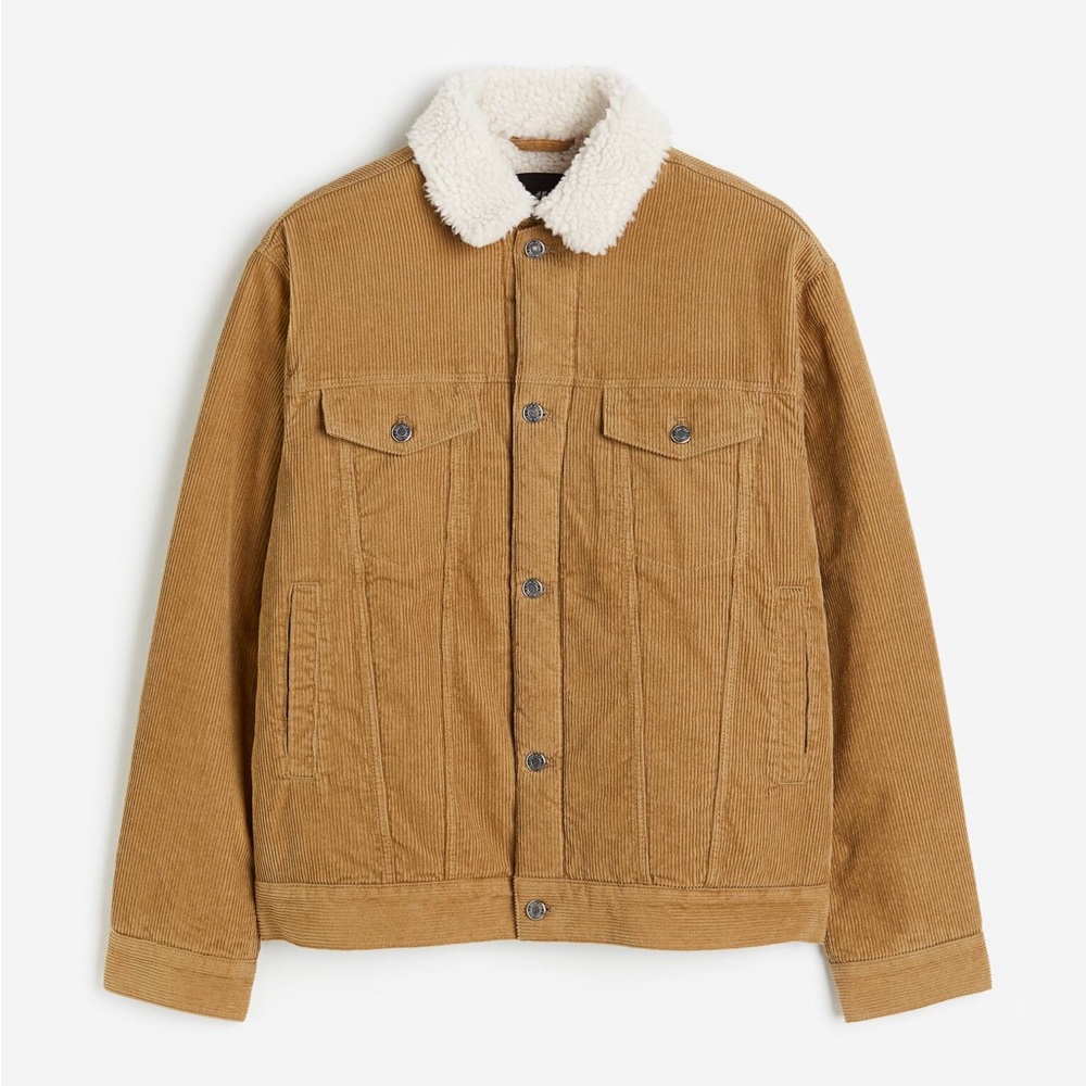 Men’s XS H&M Teddy Lined Sherpa Corduroy Jacket